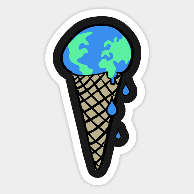 Melting Earth | Global Warming & Climate Change Sticker by MeatMan